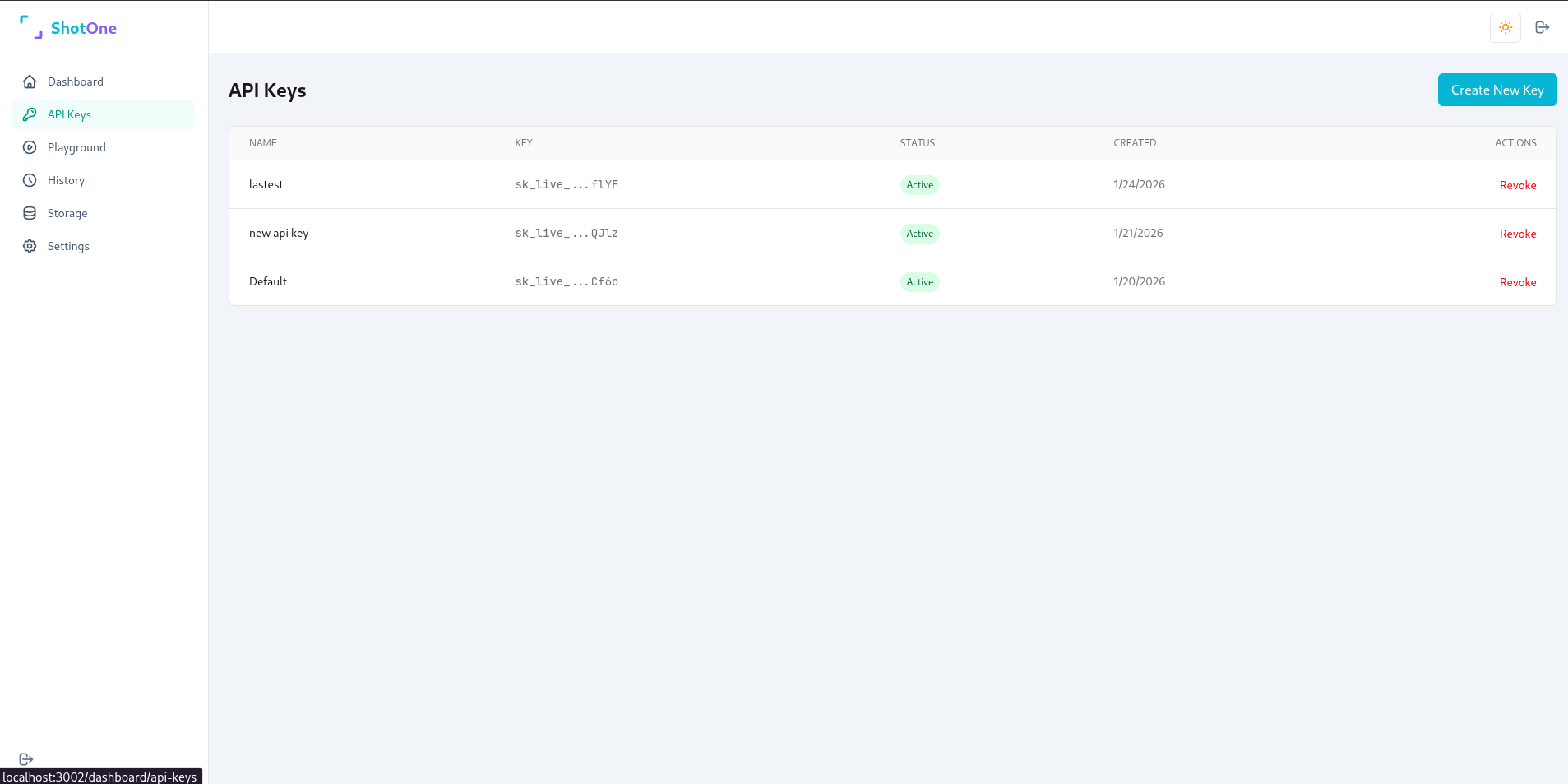 API Keys - Create, rotate, and manage your API keys. Set permissions and track usage.